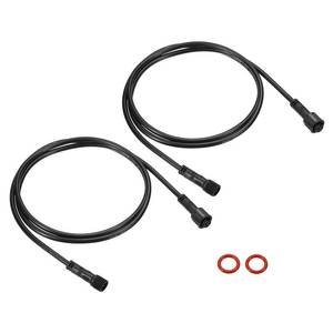 lot 14341 image: PATIKIL 3.28Ft 3 Pin Extension Cable Wire, Small Size 2Pcs 22 AWG Waterproof IP67 Connector with Male and Female at Both Ends for LED Strips, Black