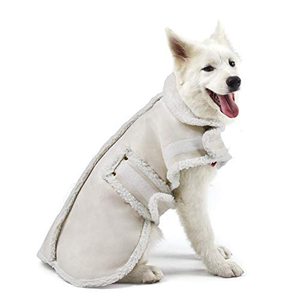 lot 14354 image: XUANQIFC Dog Winter Jacket, Warm Windproof Dog Sweaters for Small Dogs, Thick Apparelf Fleece Coat for Medium Large Dogs (Large)