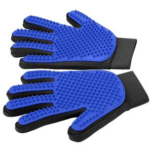 lot 14364 image: Upgrade Efficient Pet Hair Remover Gloves - Gentle Shedding Brushes for Dogs, Cats & Horses with Long and Short Hair - 1 Pair (Blue)