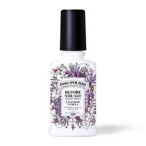 lot 14397 image: Poo-Pourri Before-You-Go Toilet Spray, Lavender Vanilla, 4 Fl Oz, Up to 200 Uses, Bathroom Odor Deodorizer, Plant-Based with Essential Oils, for Home or Work, Lavender, Vanilla and Citrus Scent