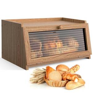 lot 15477 image: LOHASOK Bread Box for Kitchen Countertop Large Bread Box Farmhouse Bread Container Bread Storage with Window Bread Holder