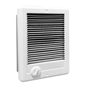 lot 15478 image: Com-Pak Electric Wall Heater Complete Unit with Thermostat, High Capacity 51203840 BTU, 240 Volt, 1500 Watt (Model CSC152TW, Part 67506), White