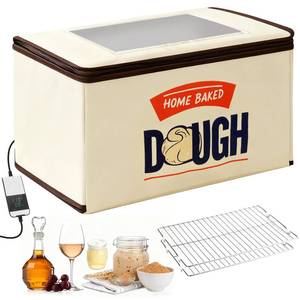 lot 15479 image: BLUBYEES Upgraded Folding Bread Proofing Box with 3-Sided Heating, Built-in NTC Sensor & Precise 68-104°F Temp Control, 48H Timer, Metal Rack ��Family-Size Dough Proofer for 2 Loaves, Sourdough & Pizza