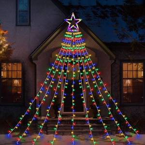 lot 15508 image: XUNXMAS Christmas String Lights Outdoor Decoration 9 Strands 11ft 317 LED Star Fairy String Lights 8 Modes & Waterproof for Party Wedding Patio Yard New Year Holiday Indoor Outdoor - Multicolor