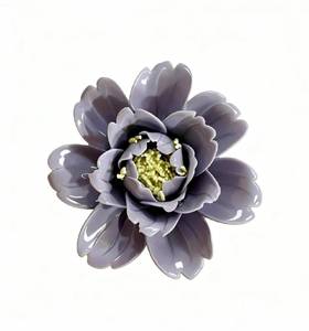 lot 16290 image: CEUYGT Handmade Ceramic Wall Flower Decor - Peony Home Wall Art, Perfect for Living Room, Bedroom, or Office Decoration Purple Peony 4.72(Large)