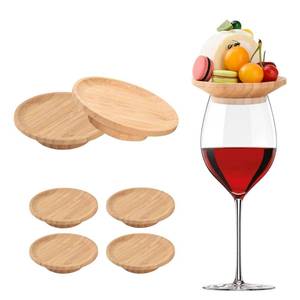 lot 16305 image: FZMEHL 6 Pcs Wine Glass Charcuterie Topper, 4 Mini Charcuterie Boards, Wine Appetizer Plates for Family Gatherings, Restaurants, Bars