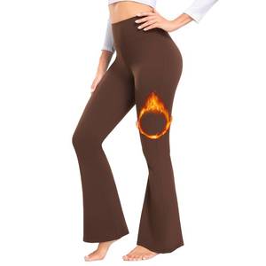 lot 16315 image: FULLSOFT Fleece Lined Leggings Women-Winter Flare Leggings High Waisted Tummy Control Winter Warm Soft Yoga Pants(Brown,Medium)
