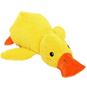 lot 16319 image: bailconti Calming Duck Toy for Dogs, Quack-Quack Duck Chew Toy, Dog Emotional Support Ducks Durable The Mellow Dog Calming Ducks Dogs Toys, Yellow Stuffed Indoor Toys (Medium(9.8  11in))