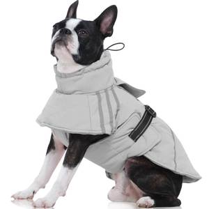 lot 16326 image: FUAMEY Dog Cold Weather Coats,Dog Winter Jackets for Large Dogs Warm Dogs Coat with Reflective Strips Waterproof Pet Snowsuit Thick Paded Pets Vest for Beagle Corgi Grey L