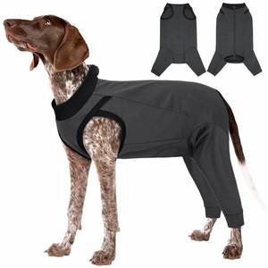 lot 16330 image: TCHAQUE Dog Surgery Suit for Dogs After Surgery, Dog Onesie for Spay Surgery Female, Anti Licking Rear Leg Sleeve, Bodysuit for Abdominal Wounds Skin Disease,Substitute E-Collar & Cone, Gray, 2XL