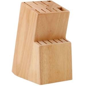 lot 19655 image: Kitchen knife holder elegant & sturdy (15 slots). Universal knife block with slots for knives, scissor and sharpenner. Knife Block without Knives. Kitchen knife holders for counter top. (Pine)