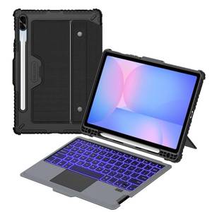 lot 20150 image: Nillkin for Samsung Galaxy Tab S10 FE 10.9��  S9 11 Case with Detachable Keyboard, 7-Color Backlit, Trackpad, S Pen Holder, Rugged Keyboard Case with Camera Cover for Samsung Tablet S10 FE 5G