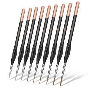 lot 20152 image: Mr. Pen Detail Paint Brushes Set - 9pcs, Rose GoldBlack, Miniature, Fine Tip, Face & Model Paint Brushes