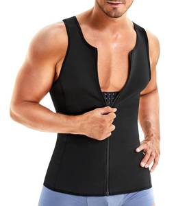 lot 20154 image: Wonderience Men Shapewear Slimming Body Shaper Compression Shirt Tank top with Zipper Underwear for Tummy Control��Black,X-Large��