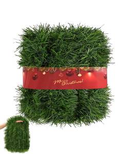lot 20166 image: 20FT Artificial Christmas Twist Garland - Soft Green Vine Greenery for Wedding Party Home Decor - Indoor Outdoor Festive Hanging Decorations