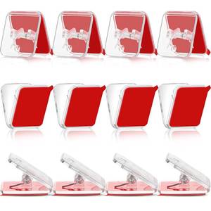 lot 20197 image: Self Adhesive Wall Clips Shower Curtain Photo Clips for Paper Flag Hanger Double-Sided Spring for Teachers, Poster Home Office Rope(Clear,12 Pieces)