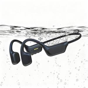 lot 20209 image: MARLALL Pearl Finish Swimming Headphones, IPX8 Waterproof Bone Conduction Headphones with Built-in MP3, Open Earphones Underwater Swim Earbuds with Bluetooth Sport Headsets for Swimming-Black