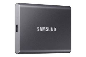 lot 20215 image: SAMSUNG T7 Portable SSD, 4TB External Solid State Drive, Speeds Up to 1,050MBs, USB 3.2 Gen 2, Reliable Storage for Gaming, Students, Professionals, MU-PC4T0TAM, Gray