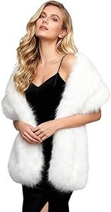 lot 2271 image: Fashion brand ladies white furry decorative scarf clothing