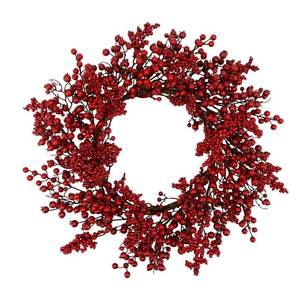lot 1804 image: YNYLCHMX 20 Inch Christmas Wreath for Front Door, Winter Wreath with Welcome Sign Red Berries, Artificial Door Xmas Wreaths for Window Wall Fireplace Farmhouse Holiday Party Decoration