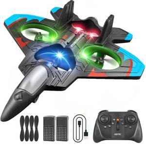 lot 1844 image: A 4DRC V32 Foam Remote Control Airplanes RC Planes for Kids Adults, RC Airplane Fighter Jet with Light, 360° Flip Fighter Jet Toys, Stunt Roll, Airplane Toy Gifts for Kids Boys