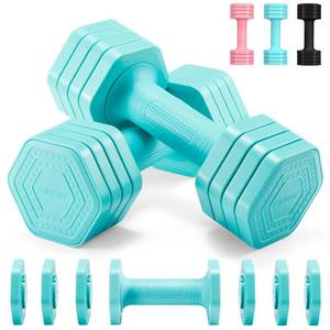 lot 1845 image: EQUIPRO Adjustable Dumbbell Set, 4 in 1 Weights for Women at Home, Hand Weights Dumbbells for Women, Each 2lb 3lb 4lb 5lb Fast Adjust Weight with Soft TPU Handle for Home Gym Exercise Training