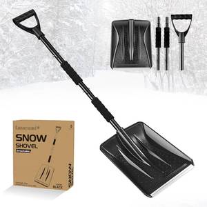 lot 1846 image: Snow Shovel for Car & Driveway, 2026 New Upgrade Snow Shovels, 42.5 Lightweight Aluminum Alloy Shovel, Detachable Emergency Snow Shovel for Cars, Home, Garden, Mud and Snowman, Snow Removal (Black)