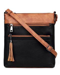 lot 2313 image: MASINTOR Crossbody Purses for Women, Multi Pocket Casual Crossbody Bag, Adjustable Strap Shoulder Bag with Tassel
