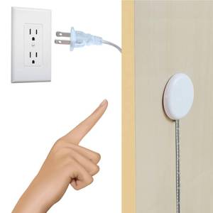 lot 2318 image: Yogcow Hidden Touch Switch, AC 110V 250Watt Touch Sensor Switches with 6ft Plug Cable, for Lamp onOff, Touch Control Through Panel, Penetrable Wood, Stone, Glass and More, No Hole Required (White)