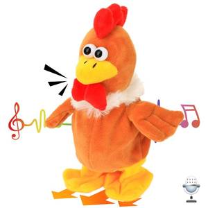 lot 2325 image: Hopearl Talking Chicken Repeats What You Say Walking Chick Electric Interactive Animated Toy Speaking Plush Buddy Gifts for Toddlers Thanksgiving Day, 9