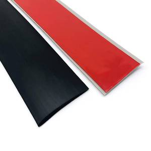 lot 2343 image: Floor Transition Self Adhesive Laminate Strip - Threshold Seam Cover, Vinyl Door Trim With Elegant Wood Grain Design (Black, 210 FT)