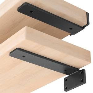 lot 2348 image: 6 Pack Floating Shelf Bracket 10 Inch, Heavy Duty Hidden L Brackets, DIY Rustic Industrial Shelf Brackets with Modern Iron Finish(Black)