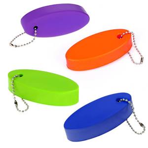 lot 2357 image: Floating Keychain, 4 Pack Waterproof Vinyl Foam Floating Key Chains Bright Color Oval Float Key Rings Pendant for Boating,Fishing, Surfing, Sailing, Kayak, Outdoor Water Sport Supplies (4 Colors)
