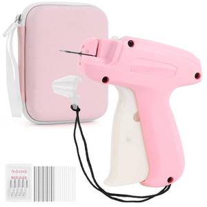 lot 2362 image: Stitch Gun for Clothing, Mini Sewing Stitch Tagging Gun for Clothes, Stitch Gun Quick Clothing Fixer with 6 Needles, 1000 Black & 1000 White Micro Fasteners & 1 Hard Carrying Case ��Pink��