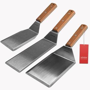 lot 2367 image: Stainless Steel Spatula Set, Grill Spatula Set with Full Tang Handle & Beveled Edges, Long Wide Spatula for Cast Iron Griddle BBQ Flat Top Grill, Pancake Turner, Smash Burgers Metal Flipper