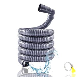 lot 2372 image: 5ft Washing Machine 90 ° Right Angle Drain Hose With Clamp, Universal Extension Hose Kit for Most Washing Machine, Dryer, Heavy-Duty Hoses Fit up to 32-42MM Drain Outlets, 5ft