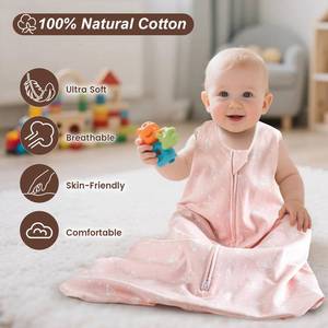 lot 2391 image: davids kids 100% Organic Cotton Baby Sleep Sack 0-6 Months, Soft Baby Wearable Blankets with 2-Way Zipper, 2 Pack Comfy Sleeping Bags for Infant Newborn Boys Girls Neutral, Small Size,