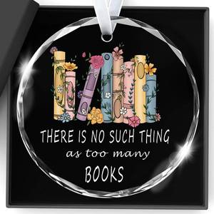 lot 2393 image: Christmas Ornaments Book Lover Gift Books Ornaments for Christmas Tree Decoration for Bookworms and Readers Glass Ornament Gift for Librarians Family and Friend for Holiday Home Decor