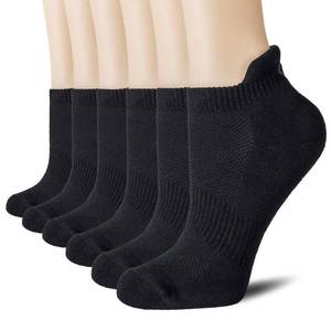 lot 2404 image: CS CELERSPORT Cushion No Show Tab Athletic Running Socks for Men and Women (6 Pairs),Small, Black