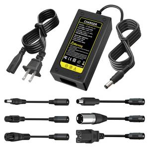 lot 2410 image: Universal 7-in-1 Replacement Charger for RazorJetsonVoyage, Gotrax & Ninebot - 42V 2A Fast Charger for 36V 10S Lithium Battery
