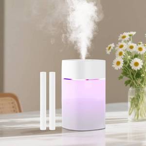 lot 2432 image: Small Humidifier for Plant, Cool Mist Mini Humidifiers for Bedroom, Desk Personal Humidifiers for Indoor Office Car, Portable Humidifier for Travel -White 400ml