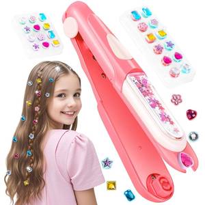 lot 2435 image: Yoloflix Hair Gem Stamper Kit,Bling Hair Jewels for Girls, Hair Styling Tool with Reusable Shining Diamonds, Christmas Birthday Arts & Crafts Gift for 5-12 Year Old Girl