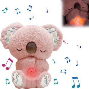 lot 2448 image: Anxiety Relief Koala, Soothing Bear, Cute Calming Otter, Restful Sleep Bear for Baby, Plush Koala with Sensory Details, Music Lights & Breathing Motion (Pink)