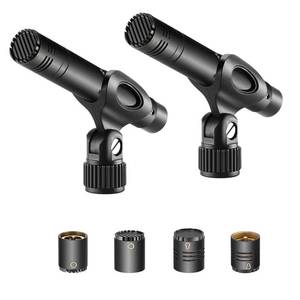 lot 3776 image: Missinf pieces Neewer 2-Pack Pencil Stick Condenser Mic with Interchangeable Omni Cardioid and Super Cardioid Capsules Foam Windscreens Mic Clip and Carrying Case for Acoustic Woodwind Instruments