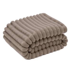 lot 3788 image: Bedsure GentleSoft Light Brown Throw Blanket for Couch - Cozy Soft Fleece Blankets for Women, Cute Small Throws for Girls, 50x60 Inches