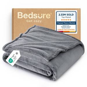 lot 3790 image: Bedsure GentleSoft Fleece Throw Blanket for Couch Grey - Lightweight Plush Fuzzy Cozy Soft Blankets and Throws for Sofa, 50x60 inches