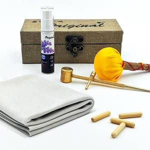 lot 4364 image: Sword Katana Cleaning Kit,Contains Choji Oil,Copper Hammer,Chamois,Uchiko Ball,2 Pairs Peg (Mekugi),Apply to Care for Japanese Samurai Swords