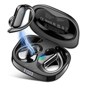lot 4374 image: DUSONLAP Open Ear Earbuds, Bluetooth 5.4 Wireless Earbuds with Ear Hooks, 32H HiFi Stereo Open Ear Headphones with Clear Calls, IPX7 Lightweight Air Conduction Headphones for Workouts and Running