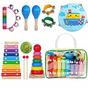 lot 4378 image: Childom Kids Musical Instruments for Toddlers,Baby Musical Toys for Toddlers,Preschool Educational Kids Gifts,Christmas Birthday Gifts for Boys Girls,Xylophone,Maracas,Wooden Instruments Toddler Toys