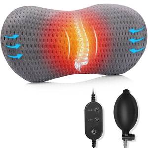 lot 5554 image: Heated Lumbar Support Pillow for Office Chair, Car, Bed, and Recliner-Customizable Height for Personalized Comfort - Relieves Lower Back Pain and Enhances Posture